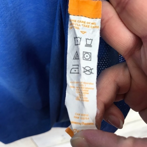 Lucy Activewear Blue 3/4 Sleeve Shirt Small - Picture 6 of 6